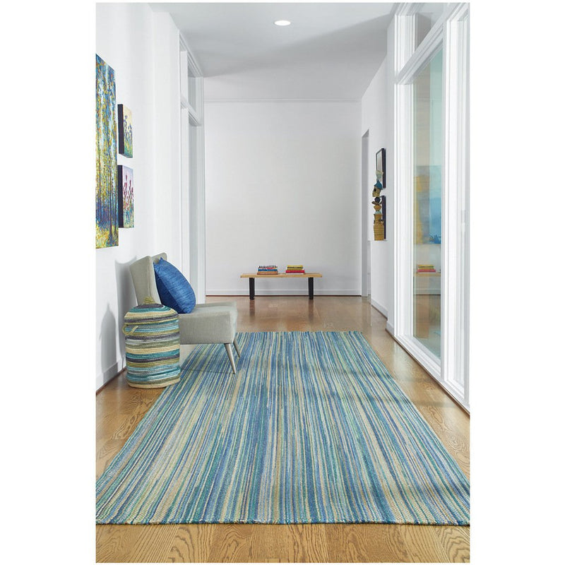 Hampton Seaglass Blue Flat Woven Rug Rectangle image