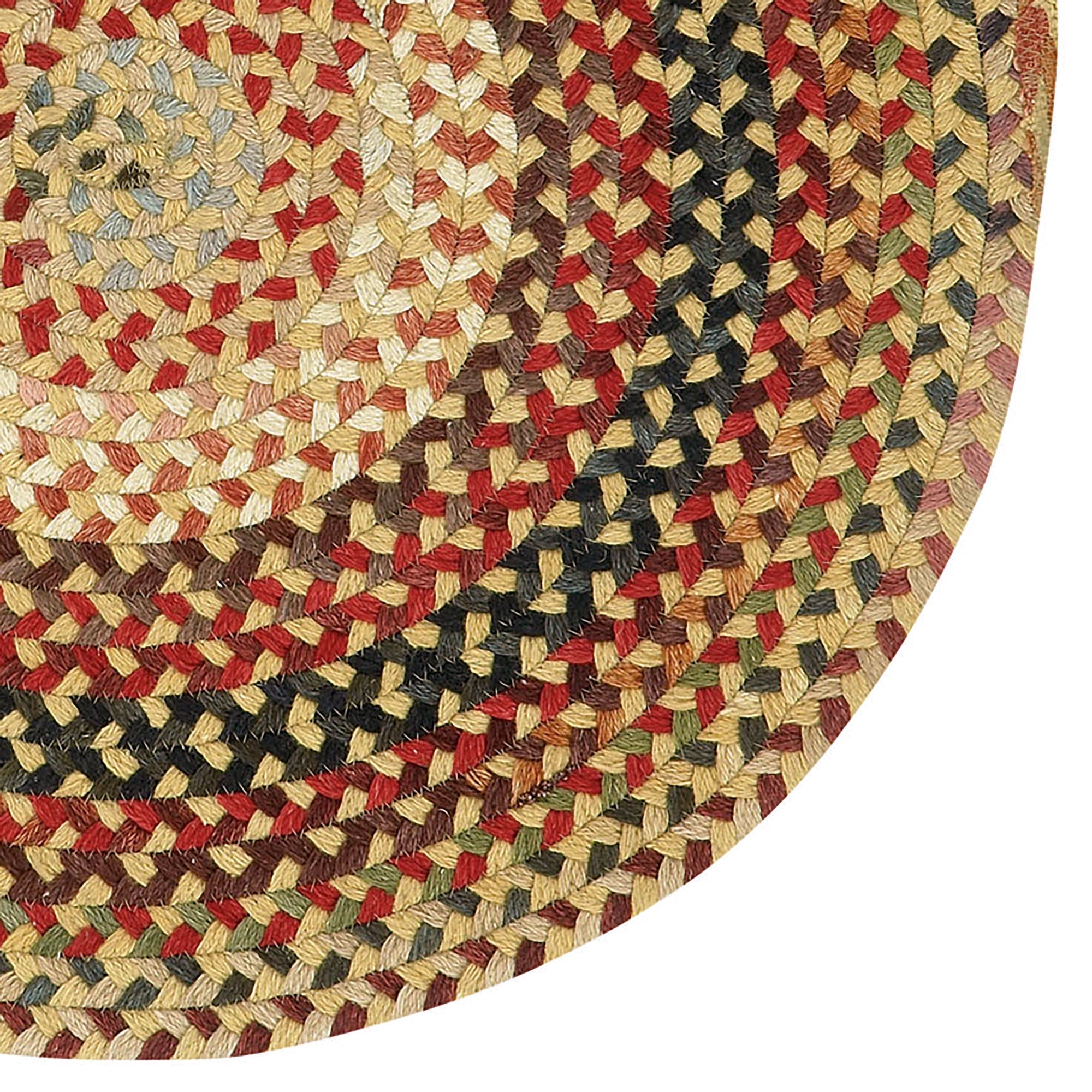 Plymouth Light Gold Braided Rug Round image