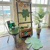 Happy Holidays-St. Patrick's Clover Braided Rug  Roomshot image
