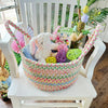 Happy Holidays-Easter Grass Braided Rug Basket Roomshot image