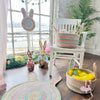 Happy Holidays-Easter Grass Braided Rug Round Roomshot image