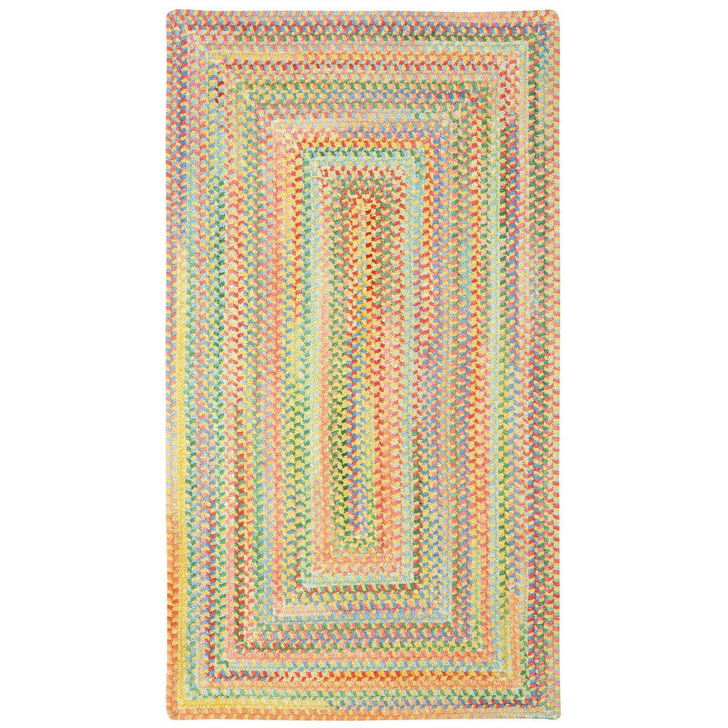 Cutting Garden Buttercup Braided Rug Concentric Rectangle image