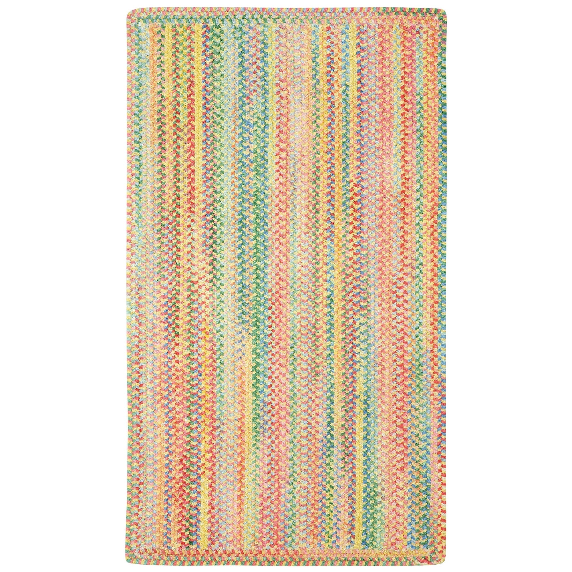 Cutting Garden Buttercup Braided Rug Vertical Stripe Rectangle image