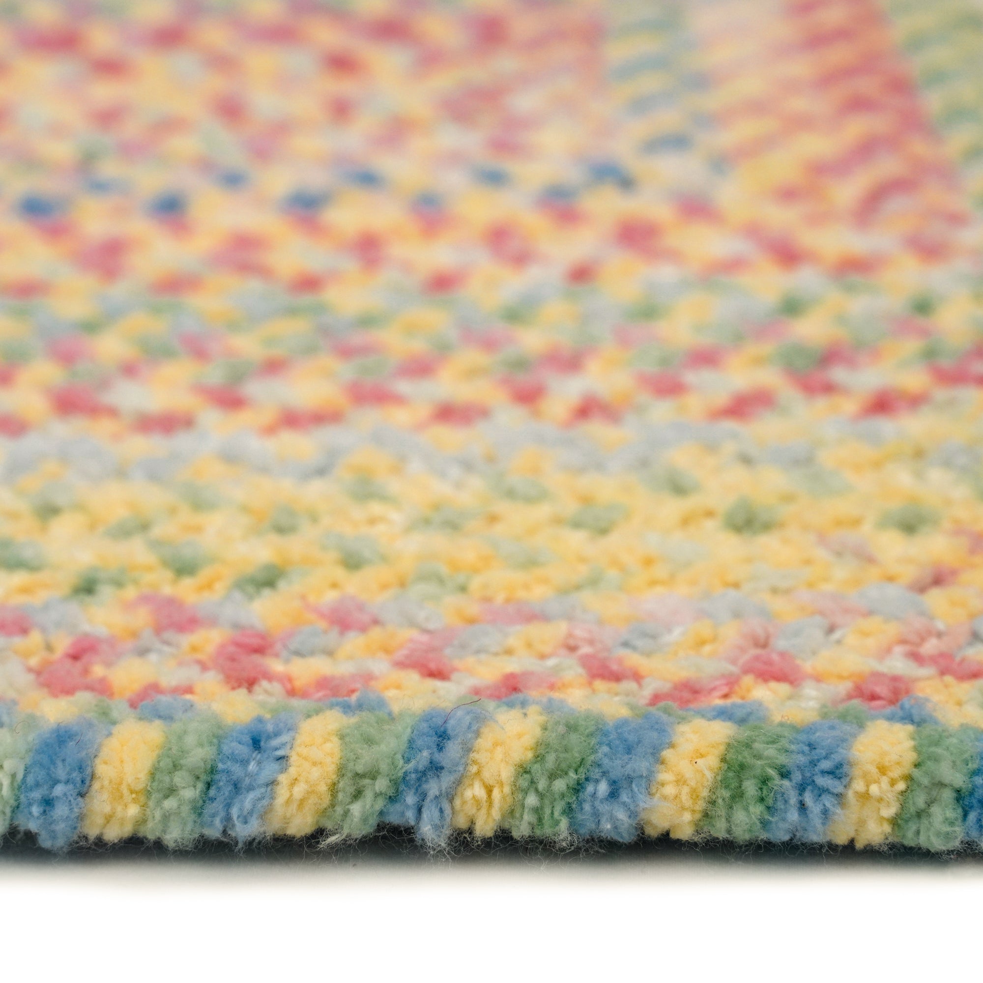 Cutting Garden Buttercup Braided Rug Vertical Stripe Rectangle image