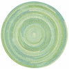 Sailor Boy Sea Monster Green Braided Rug Round image