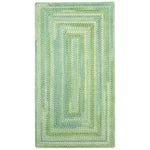 Sailor Boy Sea Monster Green Braided Rug Concentric image