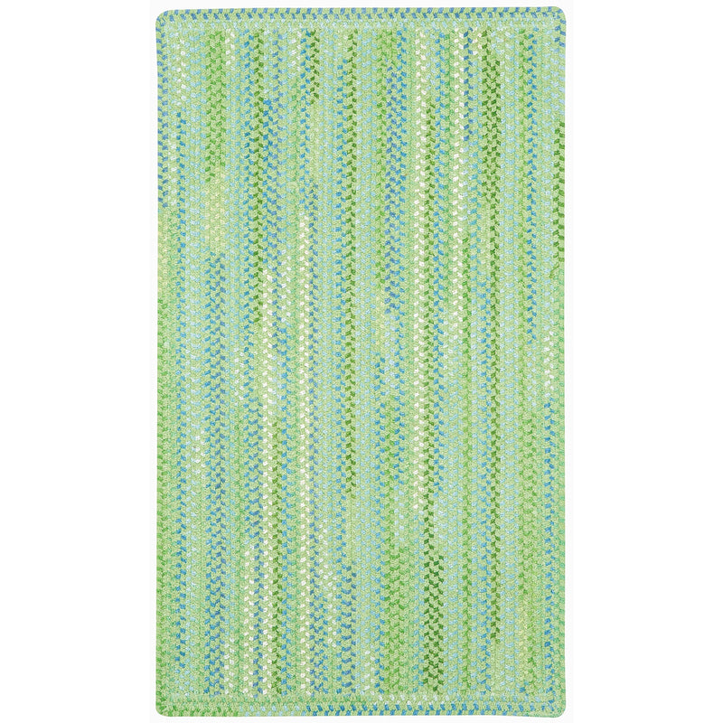 Sailor Boy Sea Monster Green Braided Rug Rectangle image