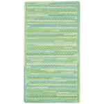 Sailor Boy Sea Monster Green Braided Rug Cross-Sewn image