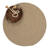 Simplicity Flax Braided Rug Round Roomshot image