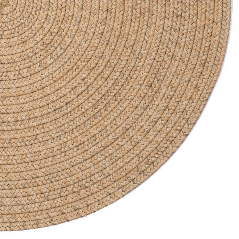 Simplicity Flax Braided Rug Round Corner image