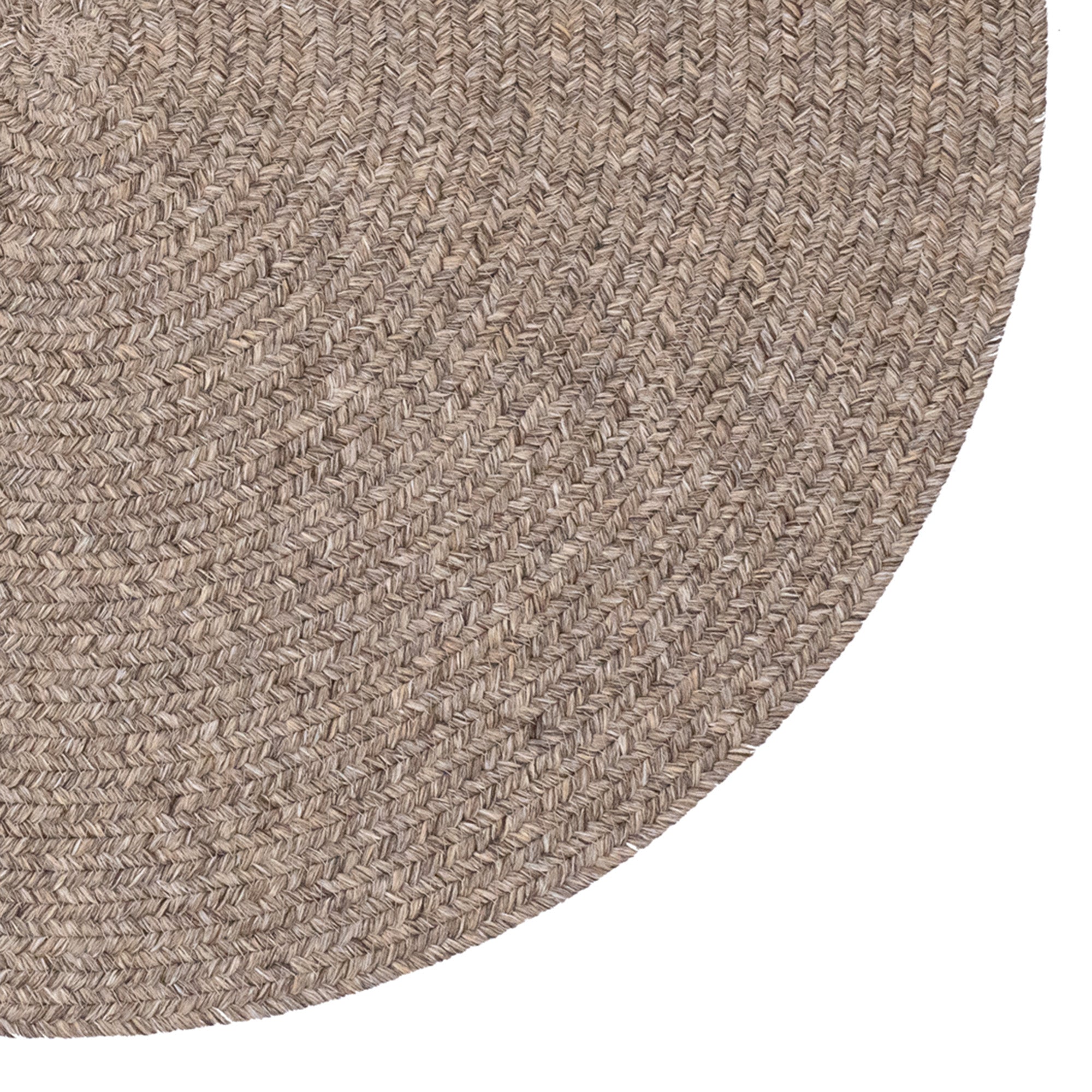 Simplicity Wood Braided Rug Round image