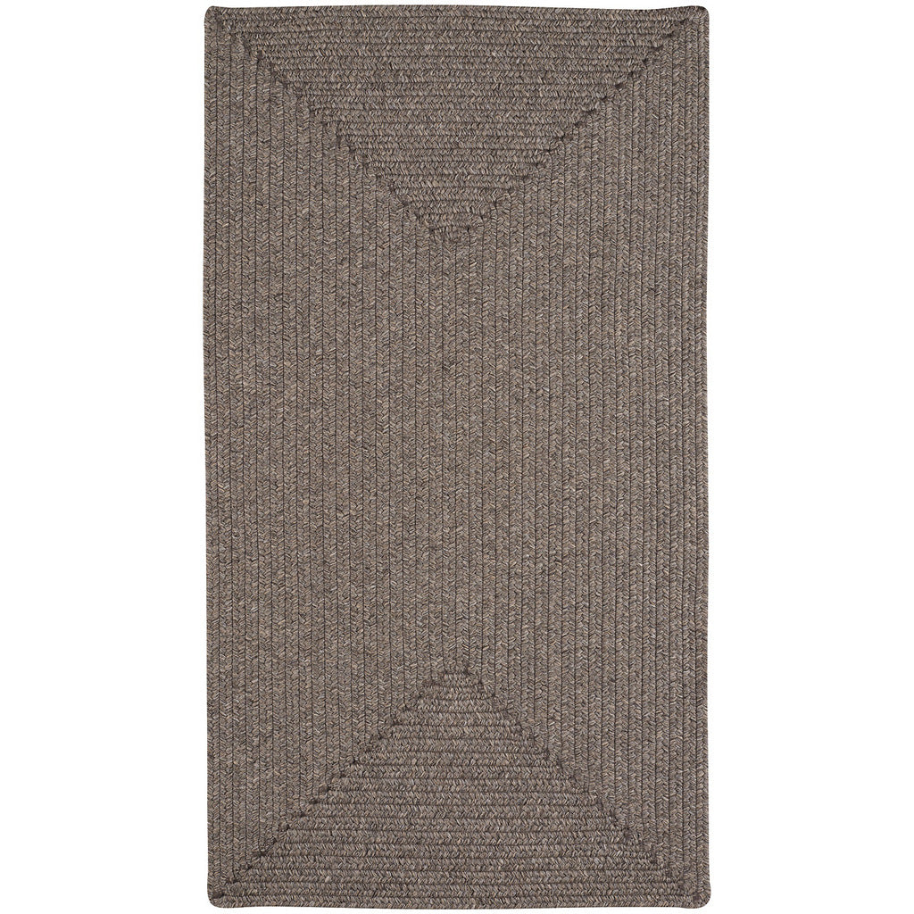 Simplicity Wood Braided Rug Concentric Rectangle image