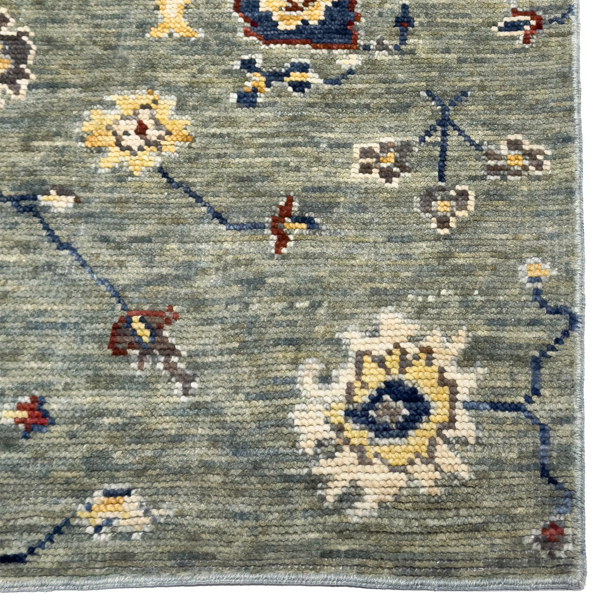 Zaria Mint Hand Knotted Rug Rectangle image