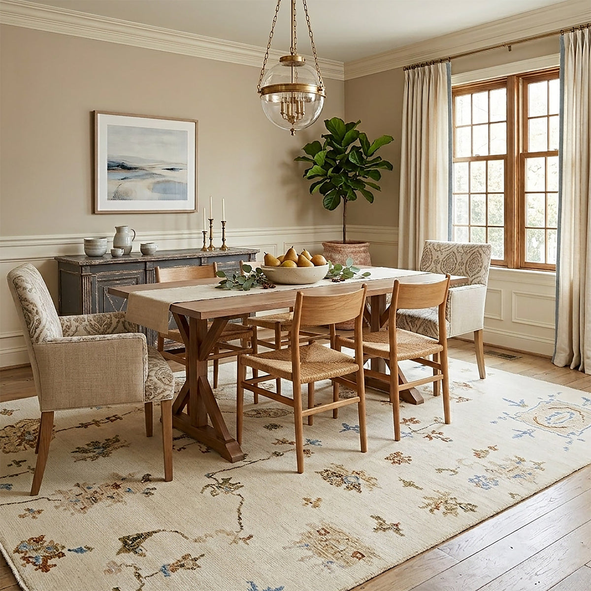 Zaria Lily Hand Knotted Rug Rectangle image