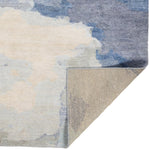 Aquarelles Bleu Hand Knotted Rug Rectangle Back image