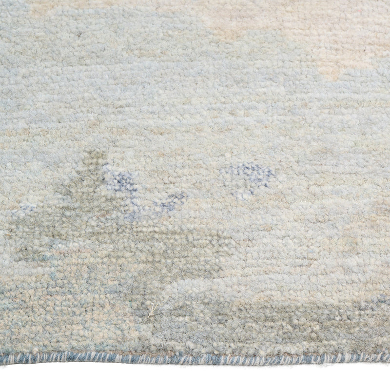 Aquarelles Bleu Hand Knotted Rug Rectangle Cross Section image