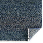 Pinnacle Navy Hand Knotted Rug Rectangle Back image