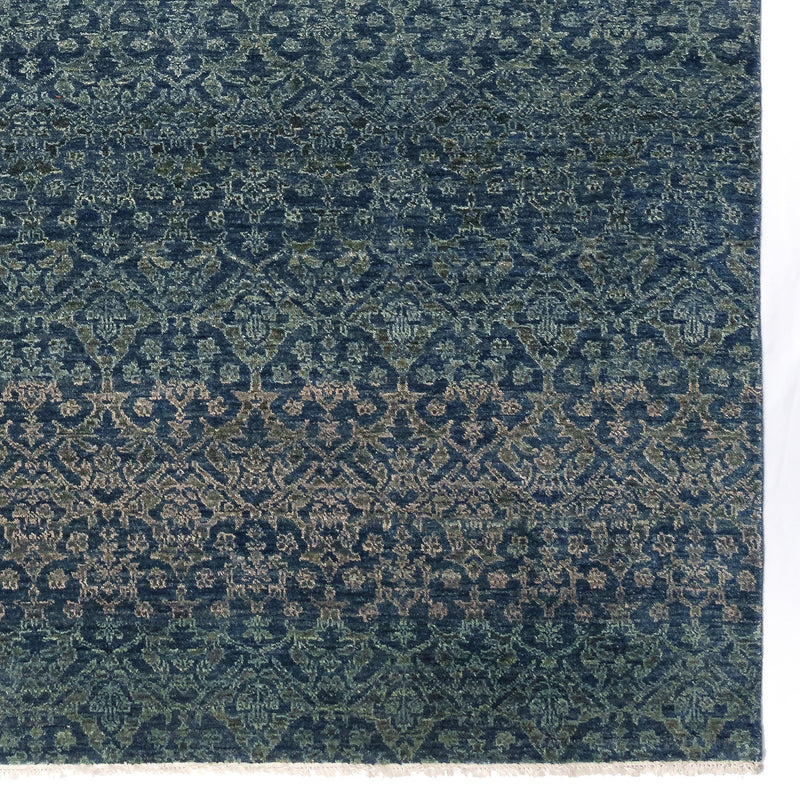 Pinnacle Navy Hand Knotted Rug Rectangle Corner image