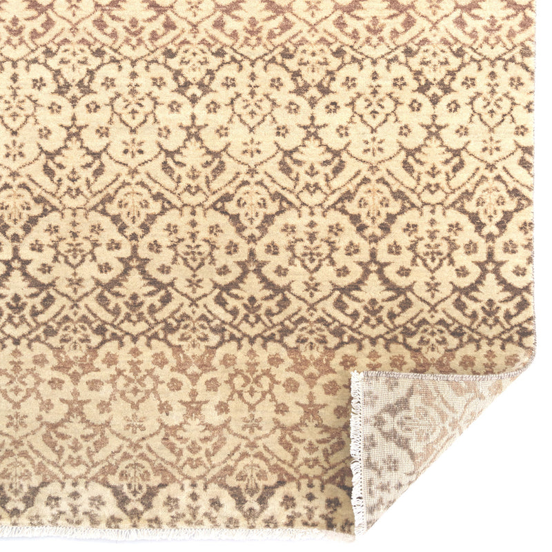 Pinnacle Natural Hand Knotted Rug Rectangle Back image