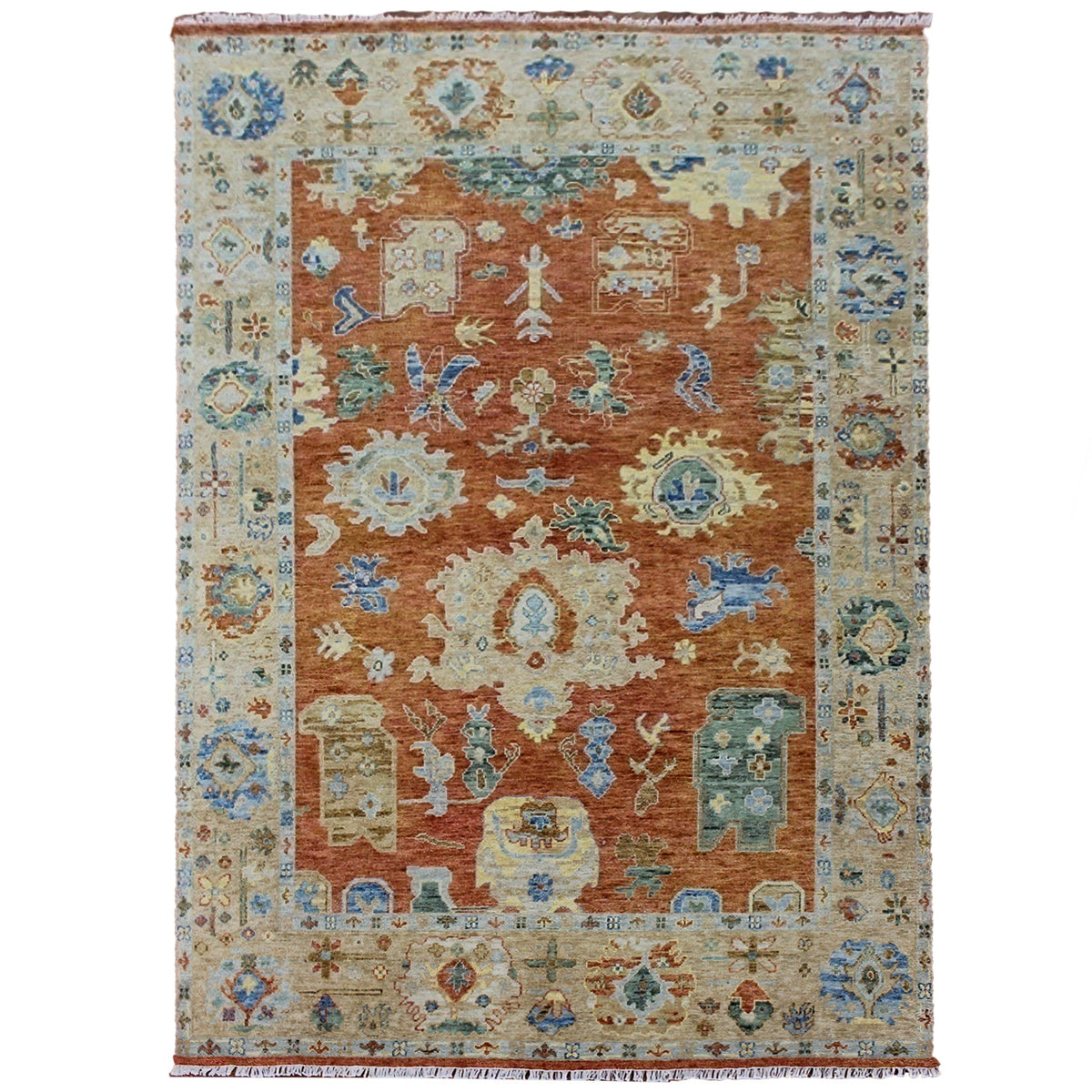 Elysia Sienna Hand Knotted Rug Rectangle image