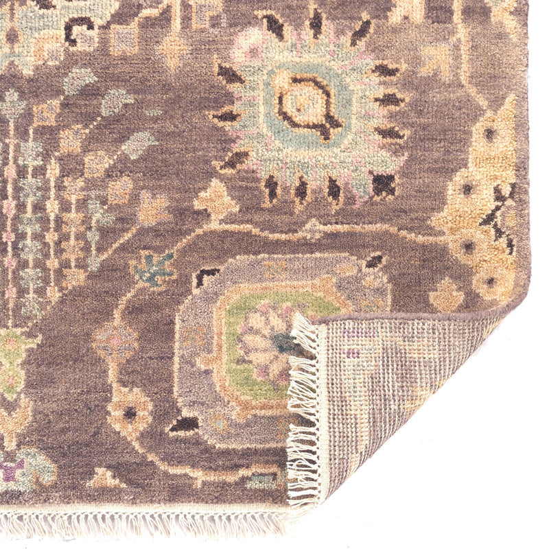 Kerrington-Newbury Mushroom Hand Knotted Rug Rectangle Back image