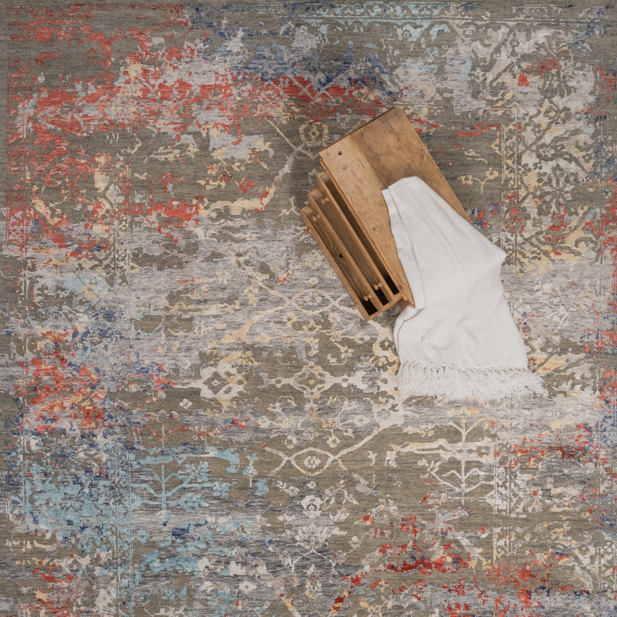 Carrara Charcoal Multi Hand Knotted Rug Rectangle image