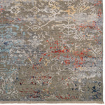 Carrara Charcoal Multi Hand Knotted Rug Rectangle Corner image