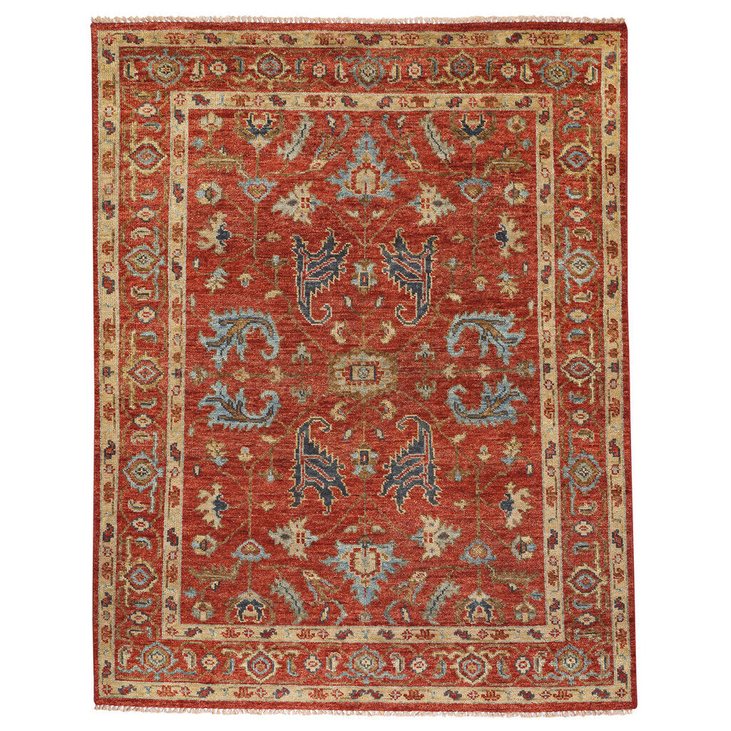 Charise-Ushak Scarlet Hand Knotted Rug Rectangle image