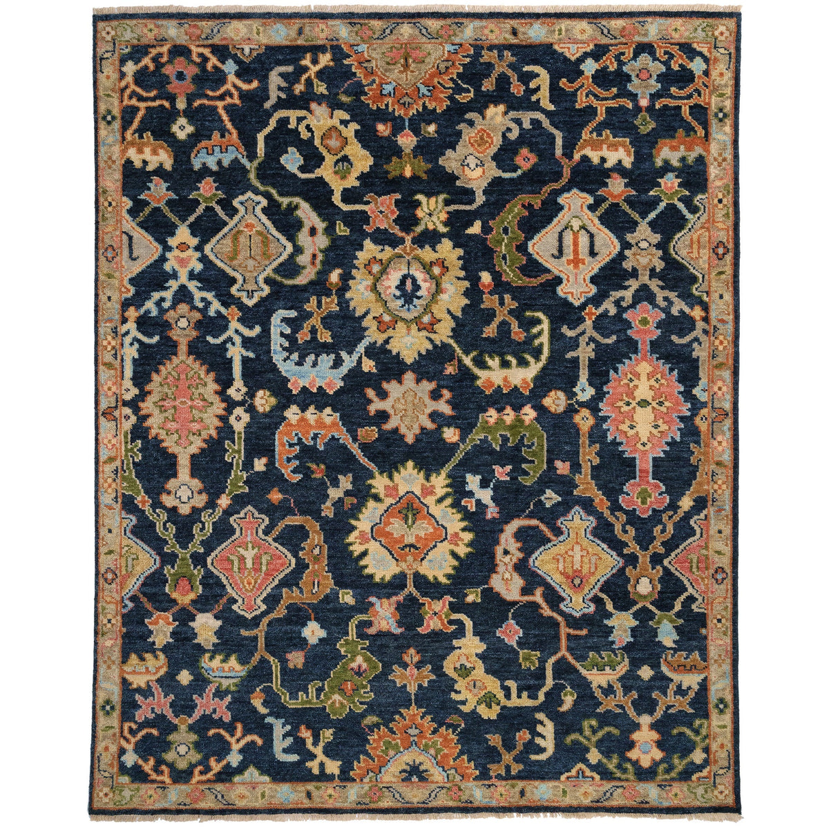 Charmoise Color Rug Charise-Palmette Dark Denim
