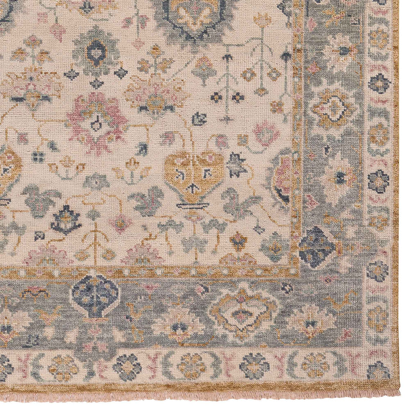 Braymore-Adelaide Ivory Slate Hand Knotted Rug Rectangle Corner image