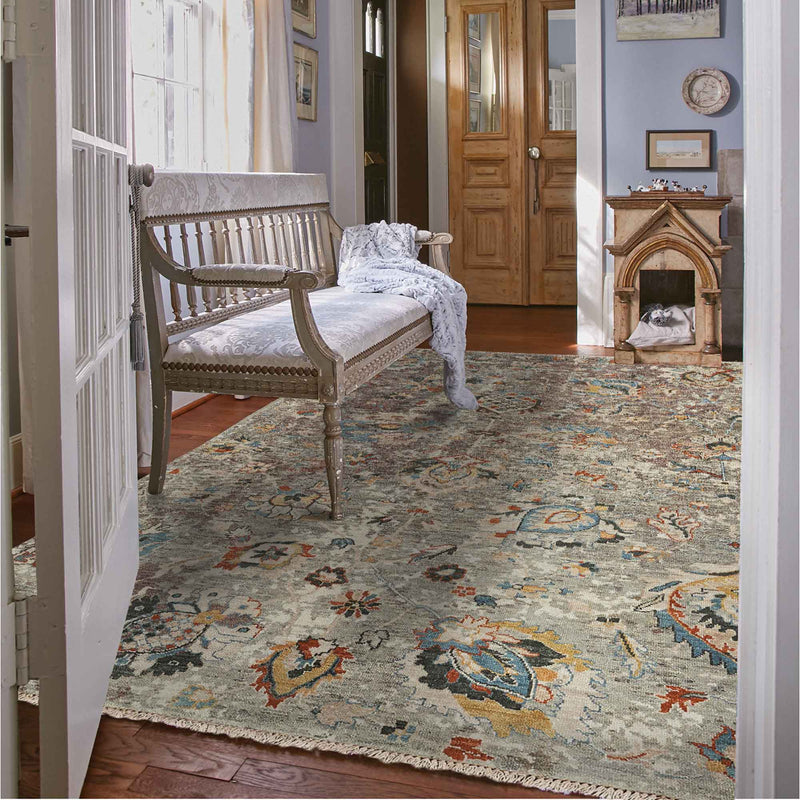 Marmara Mushroom Hand Knotted Rug Rectangle Roomshot image