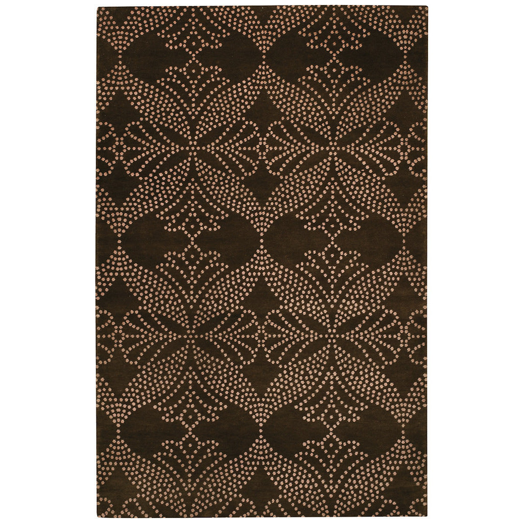 Lovely-Grace Chocolate Hand Knotted Rug Rectangle image