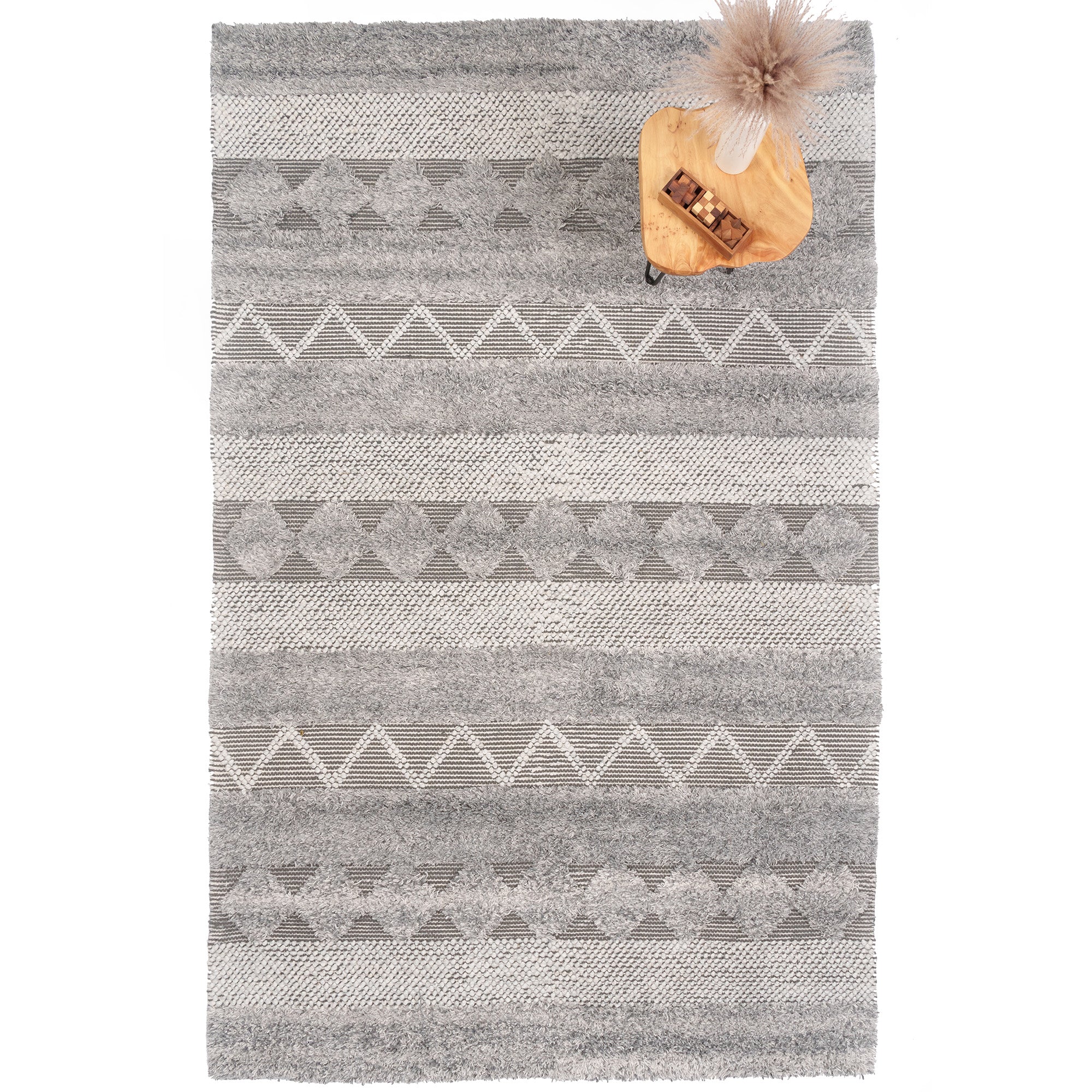 Boho Bliss Stone Hand Woven Area Rug Rectangle image