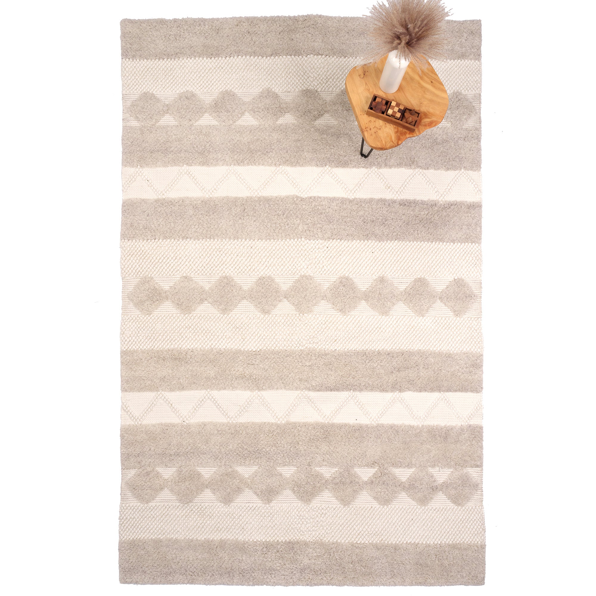 Boho Bliss Alabaster Hand Woven Area Rug Rectangle image