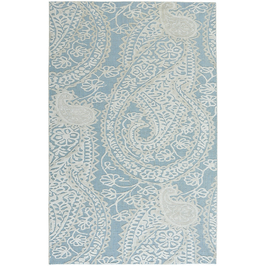 Ashland Aqua Hand Loomed Area Rug Rectangle image