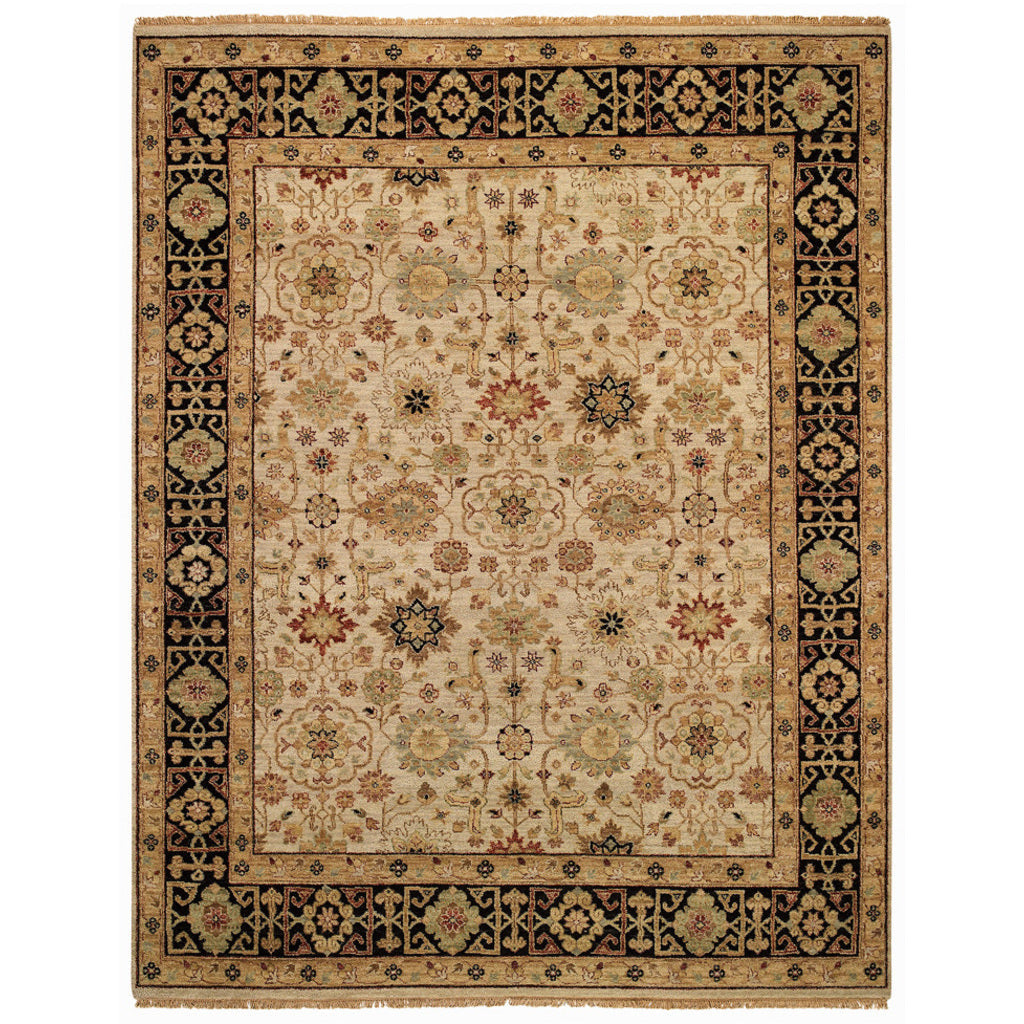 Biltmore Classics-Kuba Beige Black Hand Knotted Rug Rectangle image