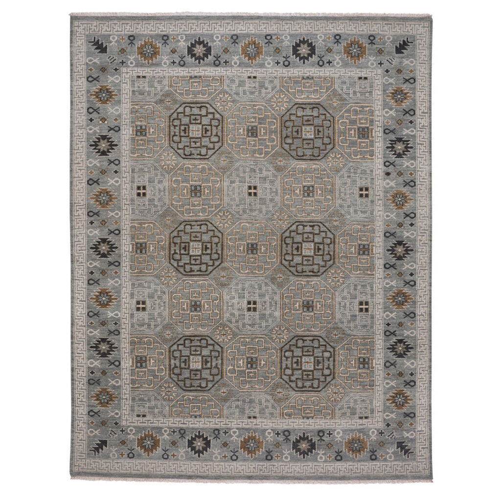 Siam-Tile Lt. Grey Hand Knotted Rug Rectangle image