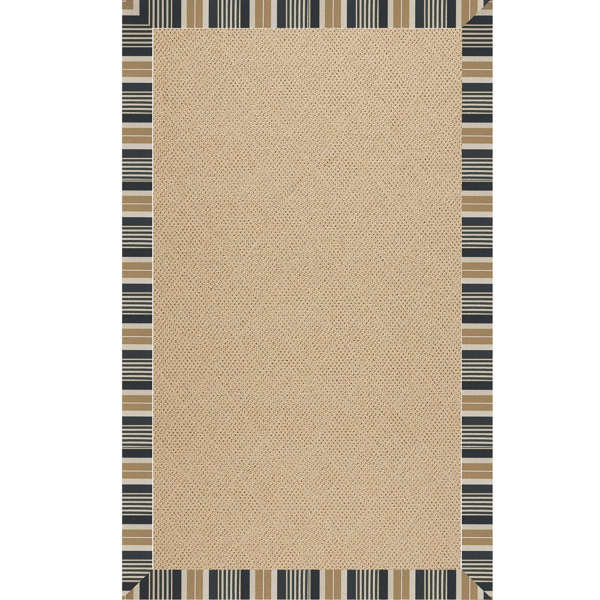 Creative Concepts-Cane Wicker Long Hill Ebony Indoor/Outdoor Bordere Rectangle image