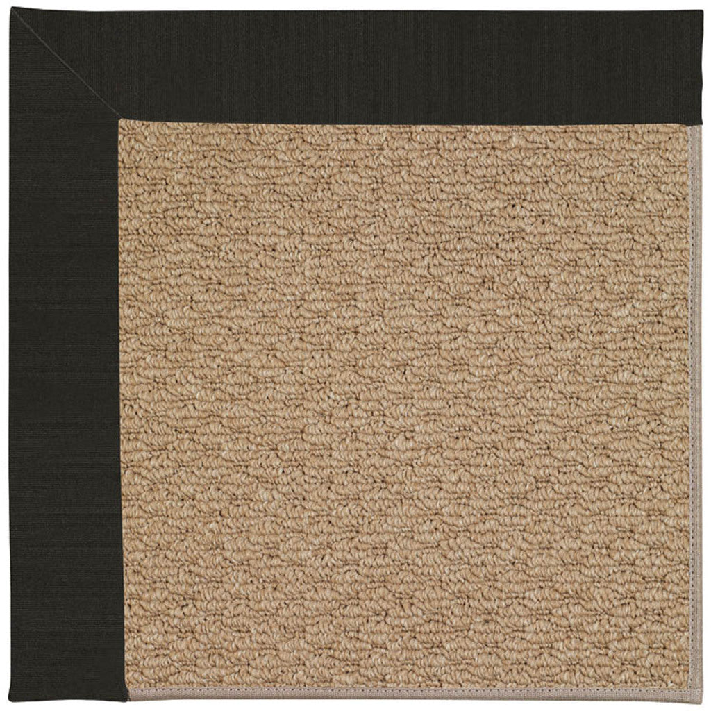 Creative Concepts-Raffia Canvas Black Indoor/Outdoor Bordere Rectangle image