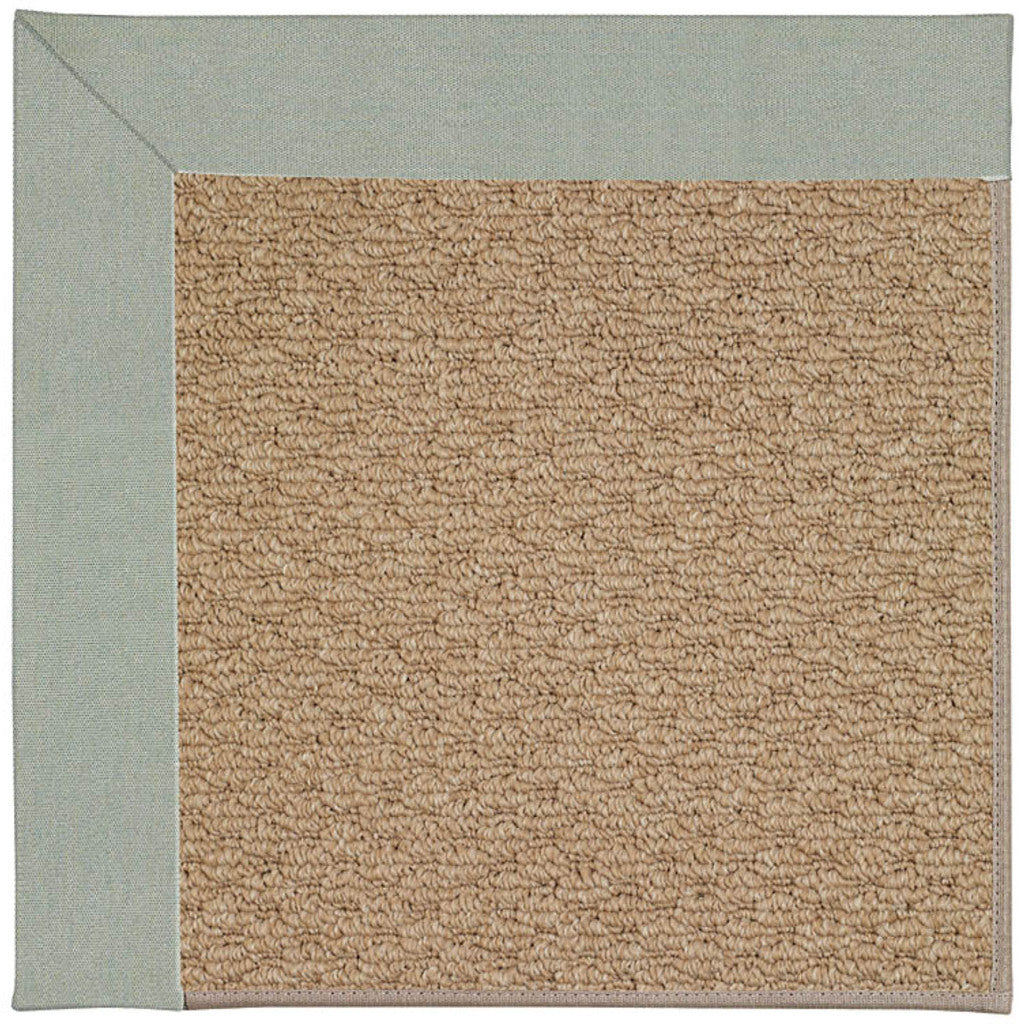 Creative Concepts-Raffia Canvas Spa Blue Indoor/Outdoor Bordere Rectangle image