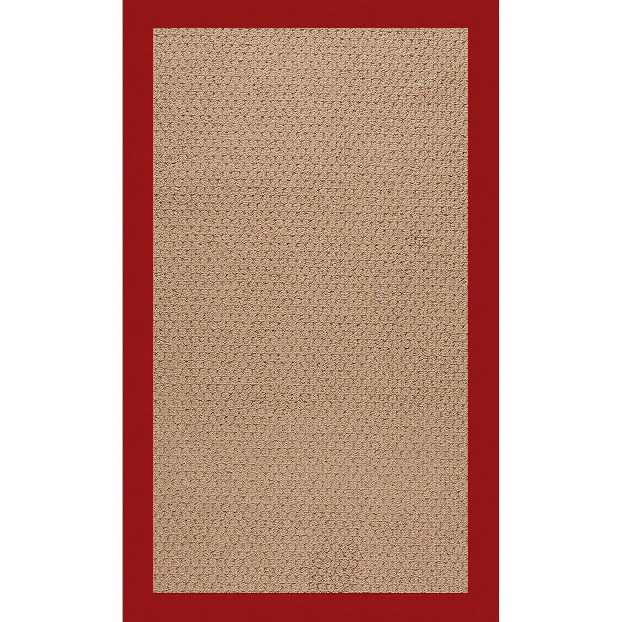 Creative Concepts-Raffia Canvas Jockey Red Indoor/Outdoor Bordere Rectangle image