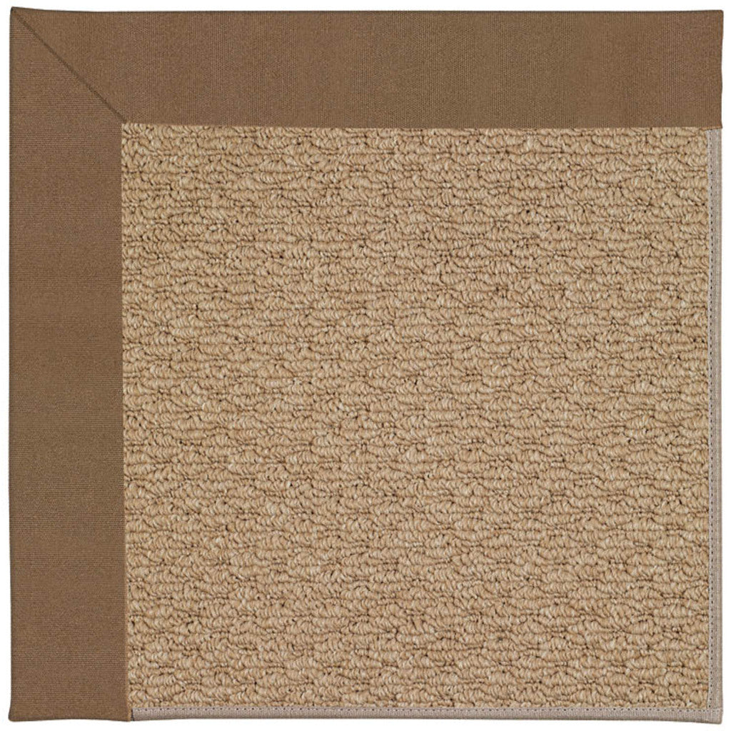 Creative Concepts-Raffia Canvas Cocoa Indoor/Outdoor Bordere Rectangle image