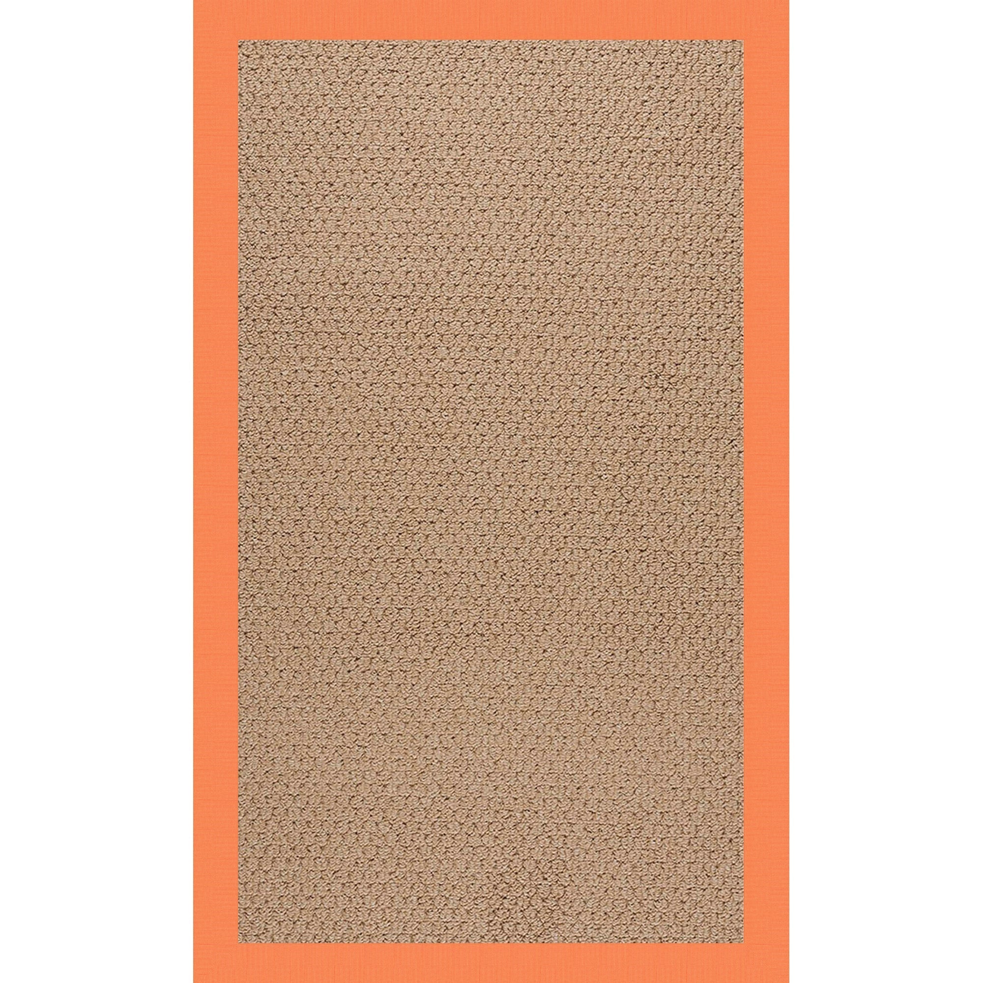 Creative Concepts-Raffia Canvas Tangerine Indoor/Outdoor Bordere Rectangle image