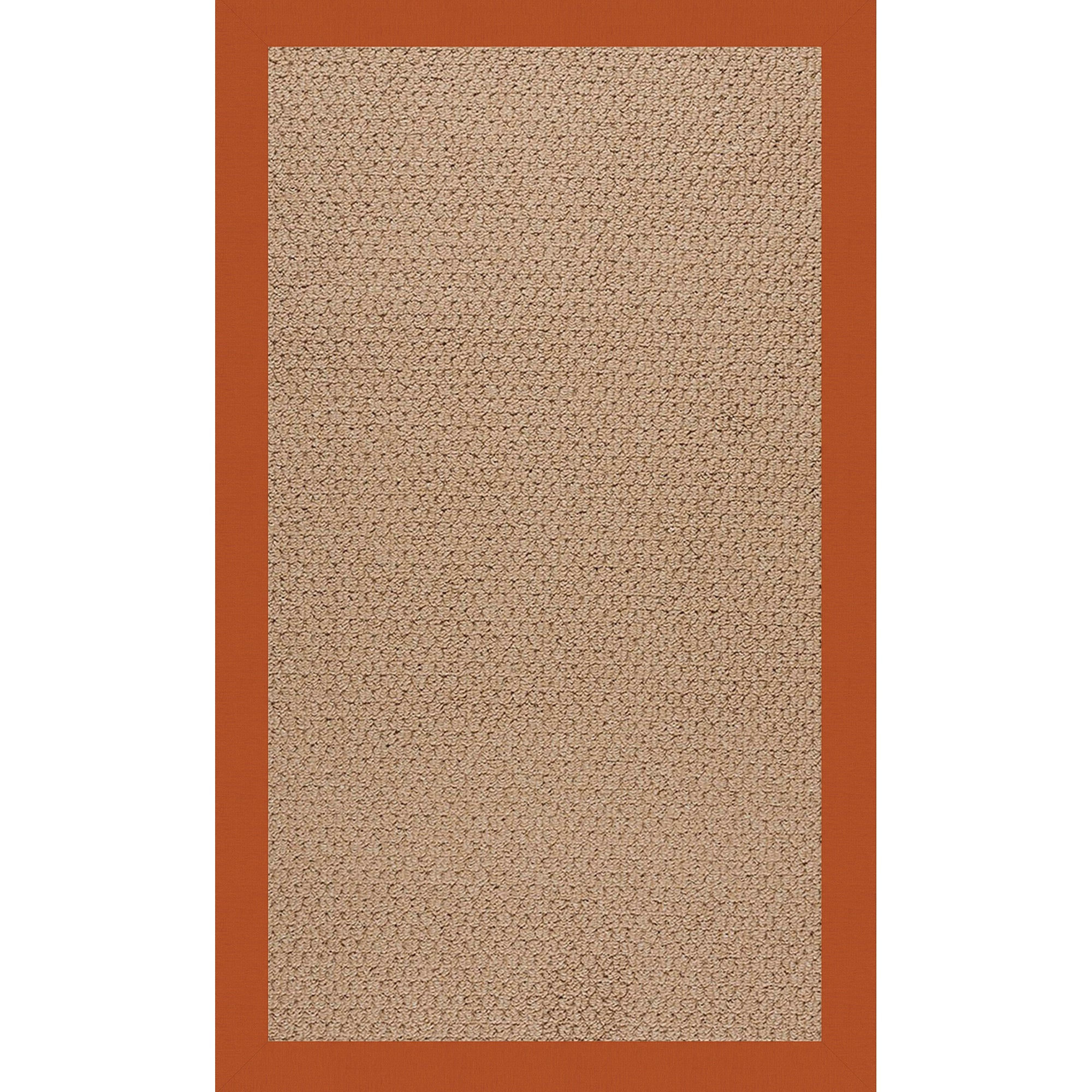 Creative Concepts-Raffia Canvas Rust Indoor/Outdoor Bordere Rectangle image