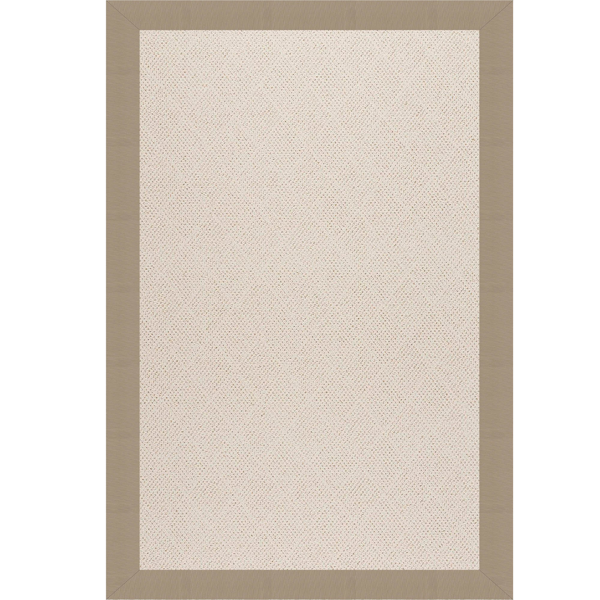 Creative Concepts-White Wicker Canvas Linen Indoor/Outdoor Bordere Rectangle image