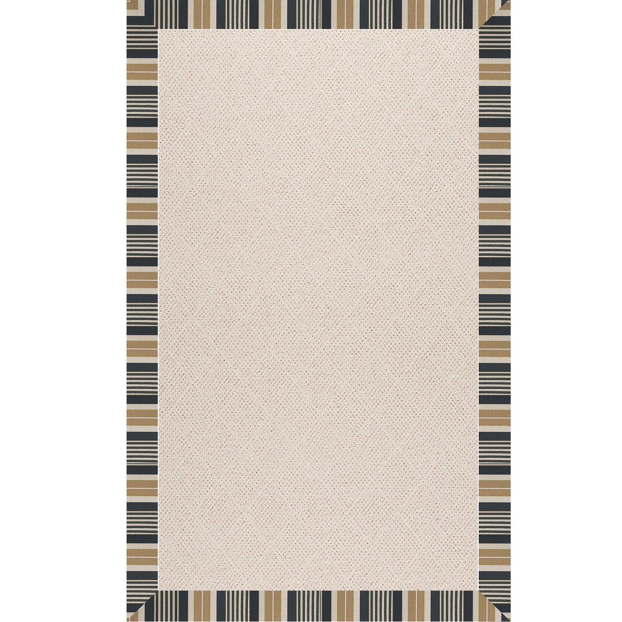 Creative Concepts-White Wicker Long Hill Ebony Indoor/Outdoor Bordere Rectangle image