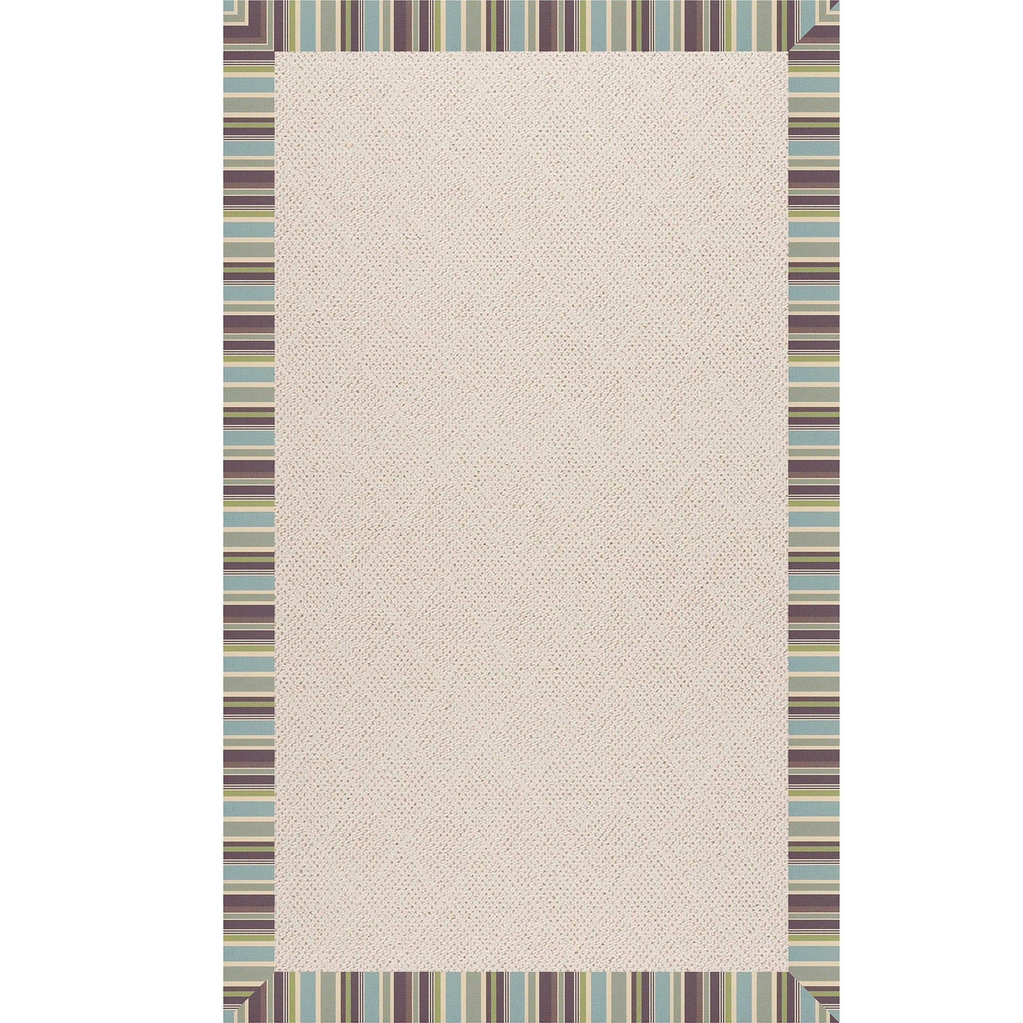 Creative Concepts-White Wicker Brannon Whisper Indoor/Outdoor Bordere Rectangle image