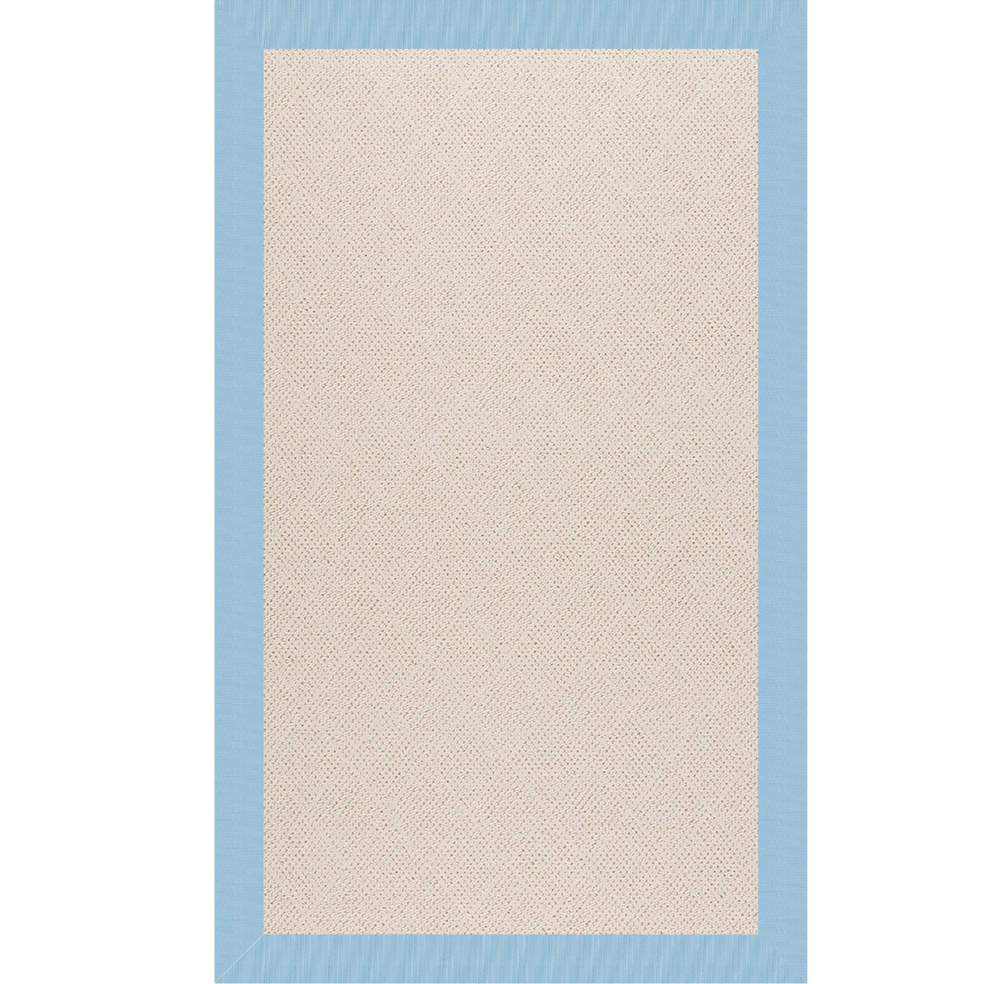 Creative Concepts-White Wicker Canvas Air Blue Indoor/Outdoor Bordere Rectangle image