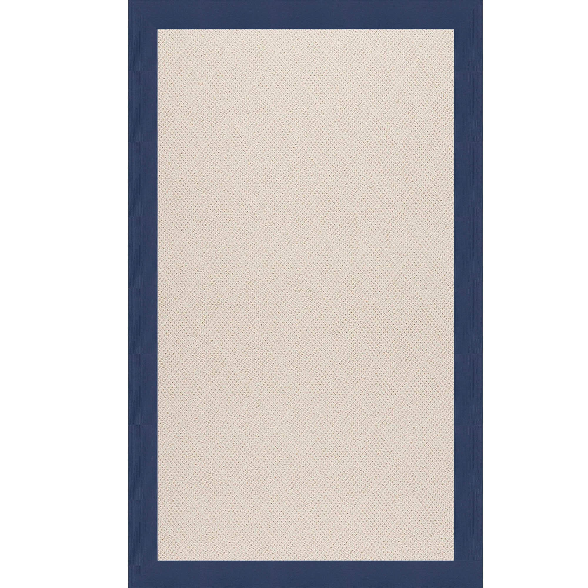 Creative Concepts-White Wicker Canvas Navy Indoor/Outdoor Bordere Rectangle image