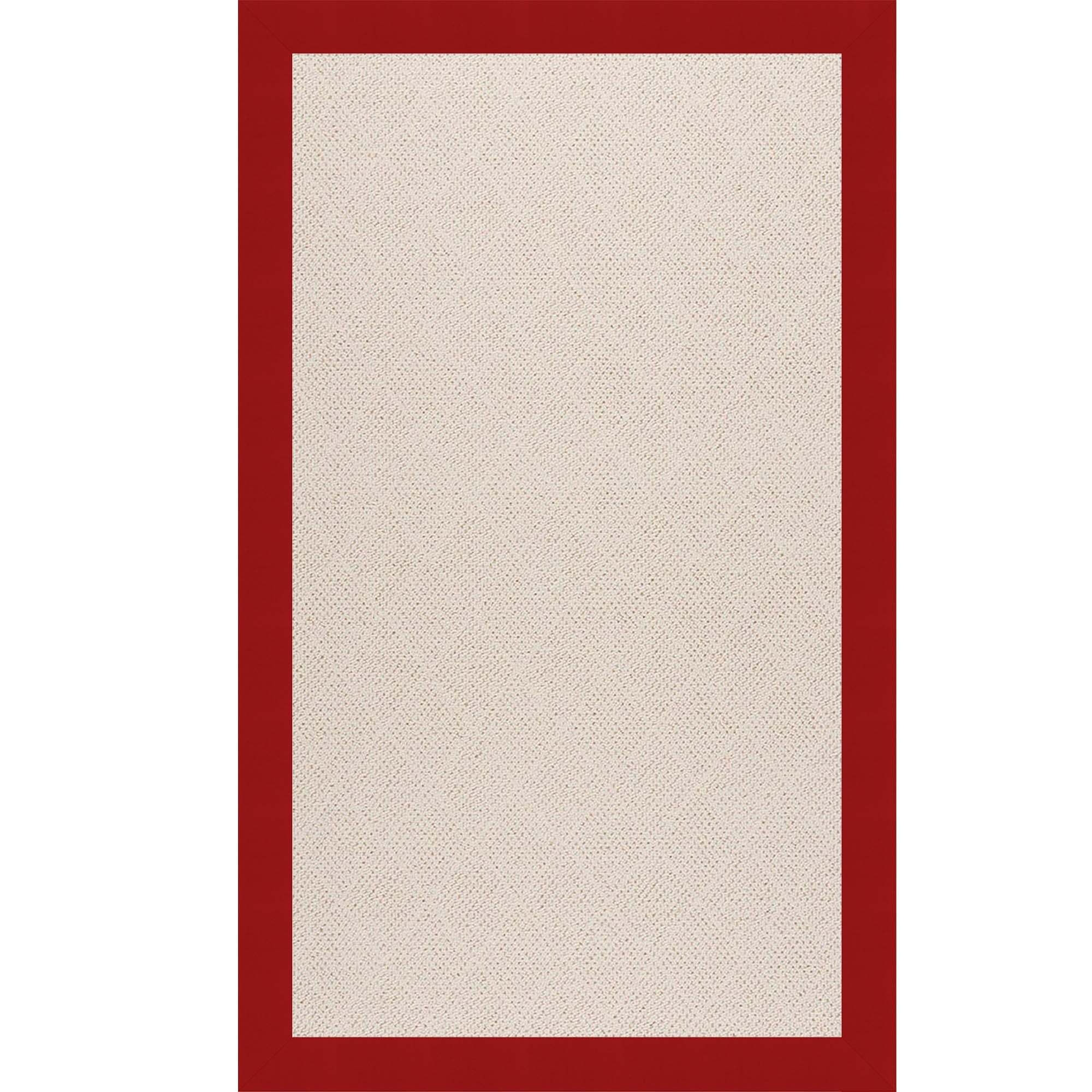 Creative Concepts-White Wicker Canvas Jockey Red Indoor/Outdoor Bordere Rectangle image